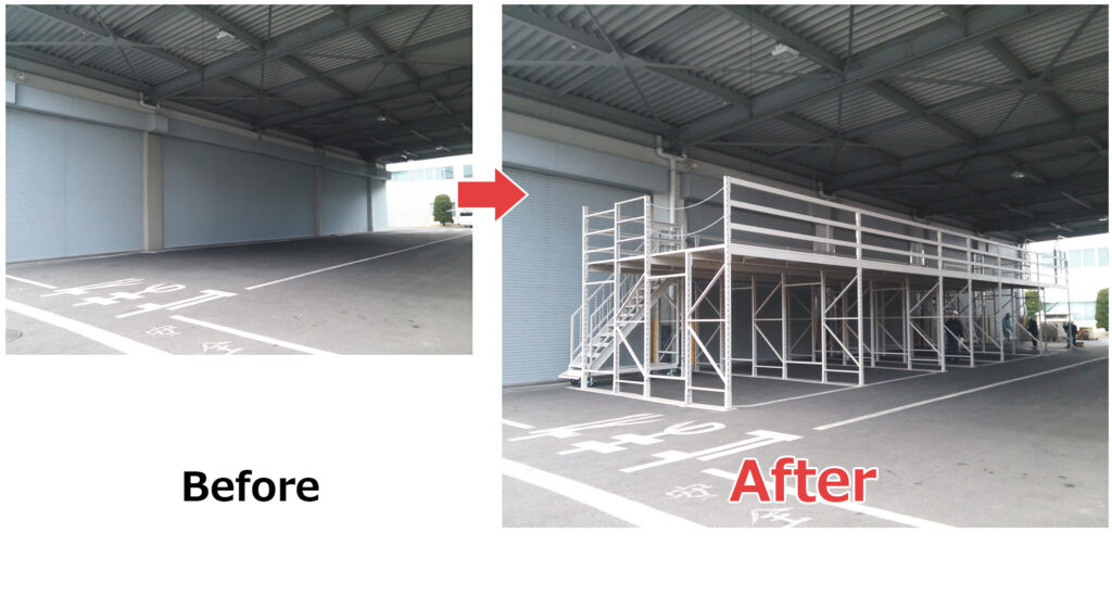 「ユニット式ラックステージ」の設置①例