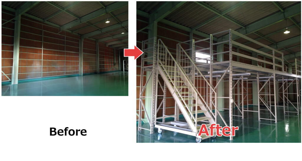 「ユニット式ラックステージ」の設置例②